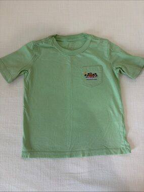 Vineyard Vines Kids Mint Green Pocket Tee with Whale Embroidery